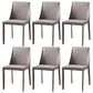 Modern Dining Room Armless Dining Chairs Multicolor Leather Side Chair Silver Gray 6 Piece Set Clearhalo ' kitchen&dining_furn' 'Dining Chairs' 'Dining Tables & Seating' 'dining_chair' 'furn' 'furn_dining_chair' 'Furniture' 'furniture_dining_chair' 'Kitchen & Dining Furniture' 'kitchen' 3469037