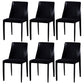 Modern Dining Room Armless Dining Chairs Multicolor Leather Side Chair Black 6 Piece Set Clearhalo ' kitchen&dining_furn' 'Dining Chairs' 'Dining Tables & Seating' 'dining_chair' 'furn' 'furn_dining_chair' 'Furniture' 'furniture_dining_chair' 'Kitchen & Dining Furniture' 'kitchen' 3469039