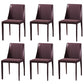 Modern Dining Room Armless Dining Chairs Multicolor Leather Side Chair Purple 6 Piece Set Clearhalo ' kitchen&dining_furn' 'Dining Chairs' 'Dining Tables & Seating' 'dining_chair' 'furn' 'furn_dining_chair' 'Furniture' 'furniture_dining_chair' 'Kitchen & Dining Furniture' 'kitchen' 3469041