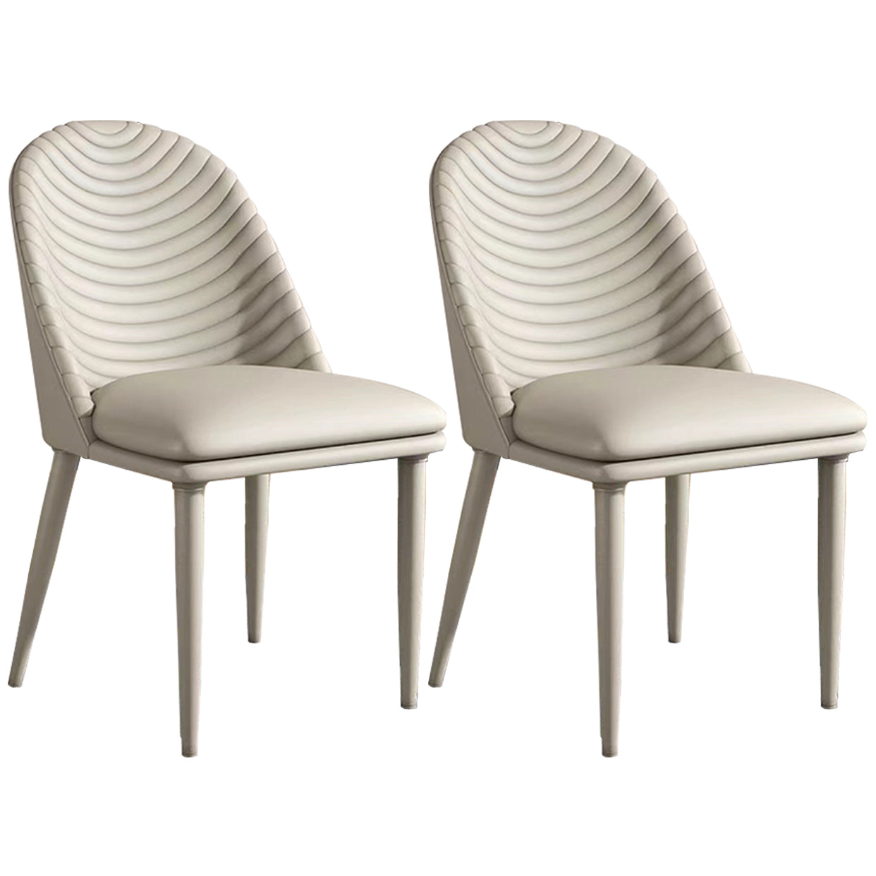 Metal Base Indoor Dining Chair 19'' Wide Parsons Leather Chair for Restaurant Beige 2 Piece Set Clearhalo ' kitchen&dining_furn' 'Dining Chairs' 'Dining Tables & Seating' 'dining_chair' 'furn' 'furn_dining_chair' 'Furniture' 'furniture_dining_chair' 'Kitchen & Dining Furniture' 'kitchen' 3469048