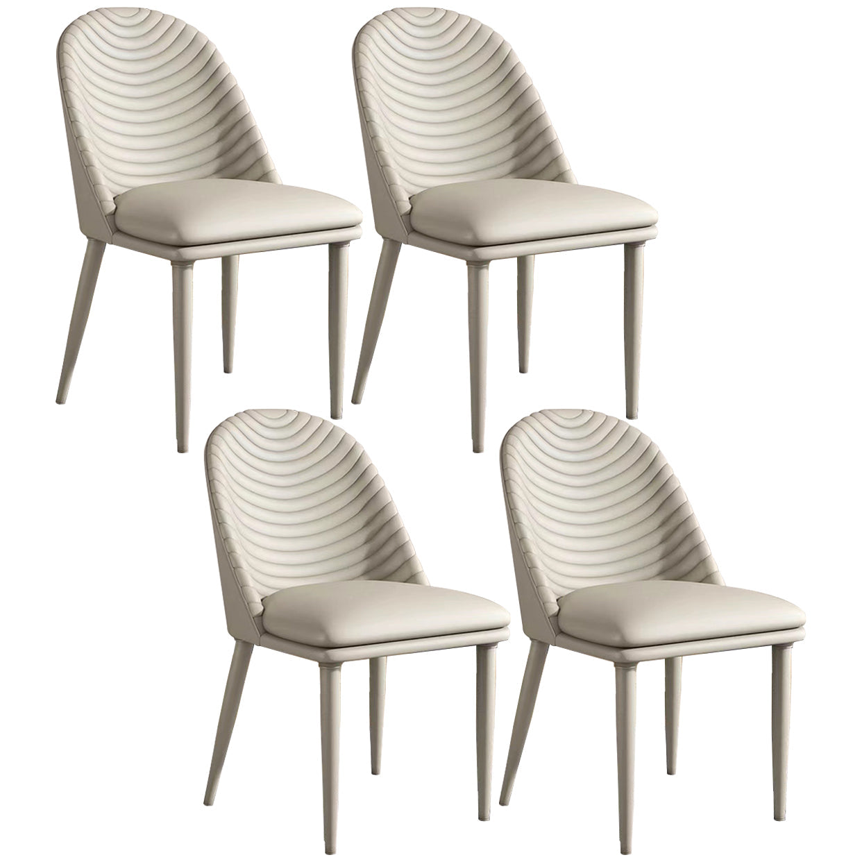 Metal Base Indoor Dining Chair 19'' Wide Parsons Leather Chair for Restaurant Beige 4 Piece Set Clearhalo ' kitchen&dining_furn' 'Dining Chairs' 'Dining Tables & Seating' 'dining_chair' 'furn' 'furn_dining_chair' 'Furniture' 'furniture_dining_chair' 'Kitchen & Dining Furniture' 'kitchen' 3469050