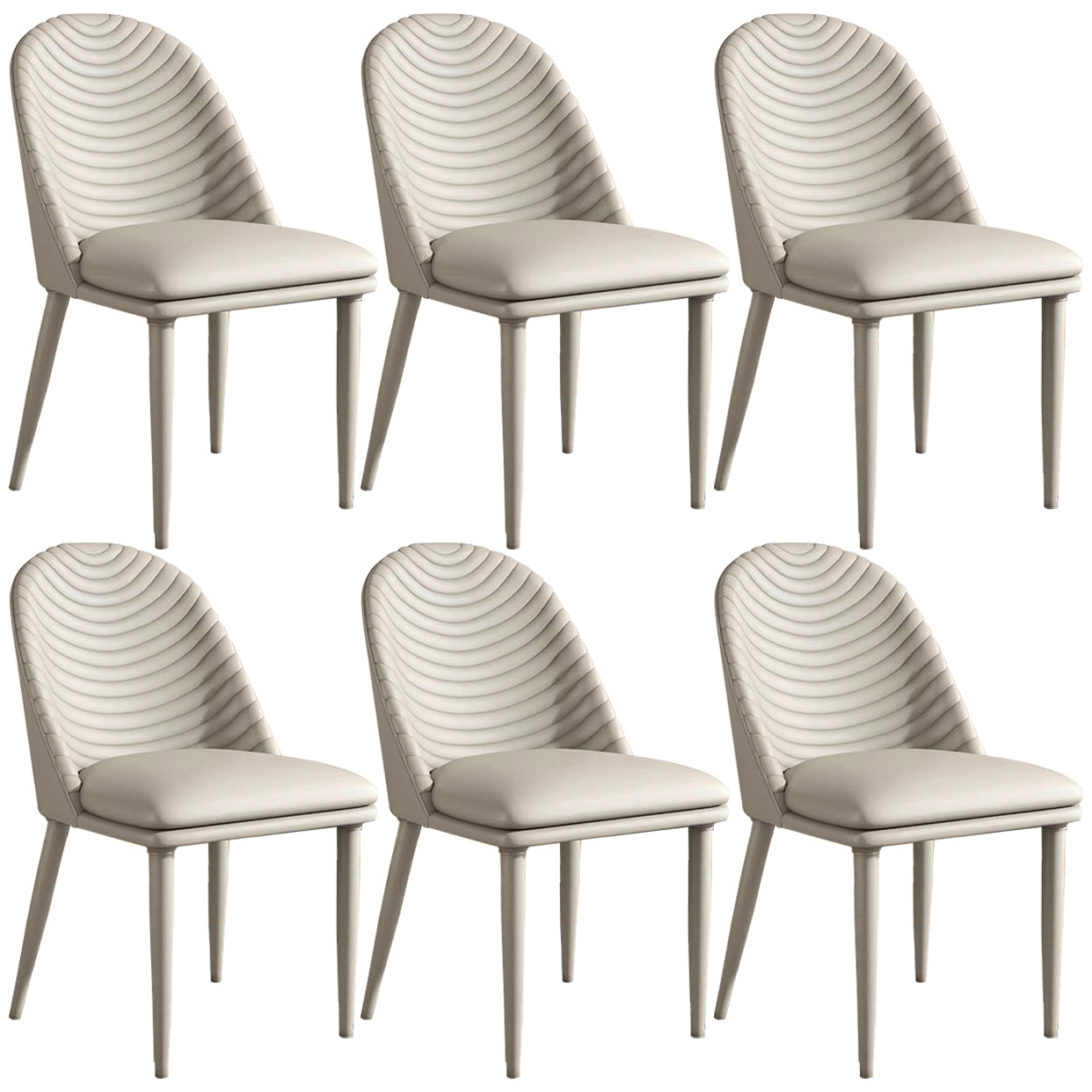 Metal Base Indoor Dining Chair 19'' Wide Parsons Leather Chair for Restaurant Beige 6 Piece Set Clearhalo ' kitchen&dining_furn' 'Dining Chairs' 'Dining Tables & Seating' 'dining_chair' 'furn' 'furn_dining_chair' 'Furniture' 'furniture_dining_chair' 'Kitchen & Dining Furniture' 'kitchen' 3469053