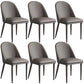 Metal Base Indoor Dining Chair 19'' Wide Parsons Leather Chair for Restaurant Grey 6 Piece Set Clearhalo ' kitchen&dining_furn' 'Dining Chairs' 'Dining Tables & Seating' 'dining_chair' 'furn' 'furn_dining_chair' 'Furniture' 'furniture_dining_chair' 'Kitchen & Dining Furniture' 'kitchen' 3469058