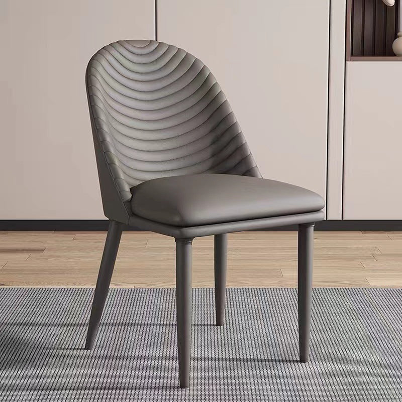 Metal Base Indoor Dining Chair 19'' Wide Parsons Leather Chair for Restaurant Clearhalo ' kitchen&dining_furn' 'Dining Chairs' 'Dining Tables & Seating' 'dining_chair' 'furn' 'furn_dining_chair' 'Furniture' 'furniture_dining_chair' 'Kitchen & Dining Furniture' 'kitchen' 3469064