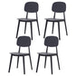 Plastic Dining Chairs Modern Kitchen Side Chair 16'' Wide Open Back Side Chair Black 4 Piece Set Clearhalo ' kitchen&dining_furn' 'Dining Chairs' 'Dining Tables & Seating' 'dining_chair' 'furn' 'furn_dining_chair' 'Furniture' 'furniture_dining_chair' 'Kitchen & Dining Furniture' 'kitchen' 3469070