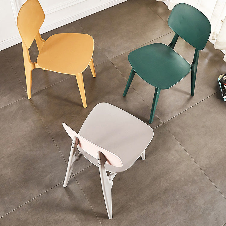 Plastic Dining Chairs Modern Kitchen Side Chair 16'' Wide Open Back Side Chair Clearhalo ' kitchen&dining_furn' 'Dining Chairs' 'Dining Tables & Seating' 'dining_chair' 'furn' 'furn_dining_chair' 'Furniture' 'furniture_dining_chair' 'Kitchen & Dining Furniture' 'kitchen' 3469071