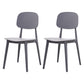 Plastic Dining Chairs Modern Kitchen Side Chair 16'' Wide Open Back Side Chair Grey 2 Piece Set Clearhalo ' kitchen&dining_furn' 'Dining Chairs' 'Dining Tables & Seating' 'dining_chair' 'furn' 'furn_dining_chair' 'Furniture' 'furniture_dining_chair' 'Kitchen & Dining Furniture' 'kitchen' 3469074