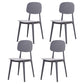 Plastic Dining Chairs Modern Kitchen Side Chair 16'' Wide Open Back Side Chair Grey 4 Piece Set Clearhalo ' kitchen&dining_furn' 'Dining Chairs' 'Dining Tables & Seating' 'dining_chair' 'furn' 'furn_dining_chair' 'Furniture' 'furniture_dining_chair' 'Kitchen & Dining Furniture' 'kitchen' 3469076
