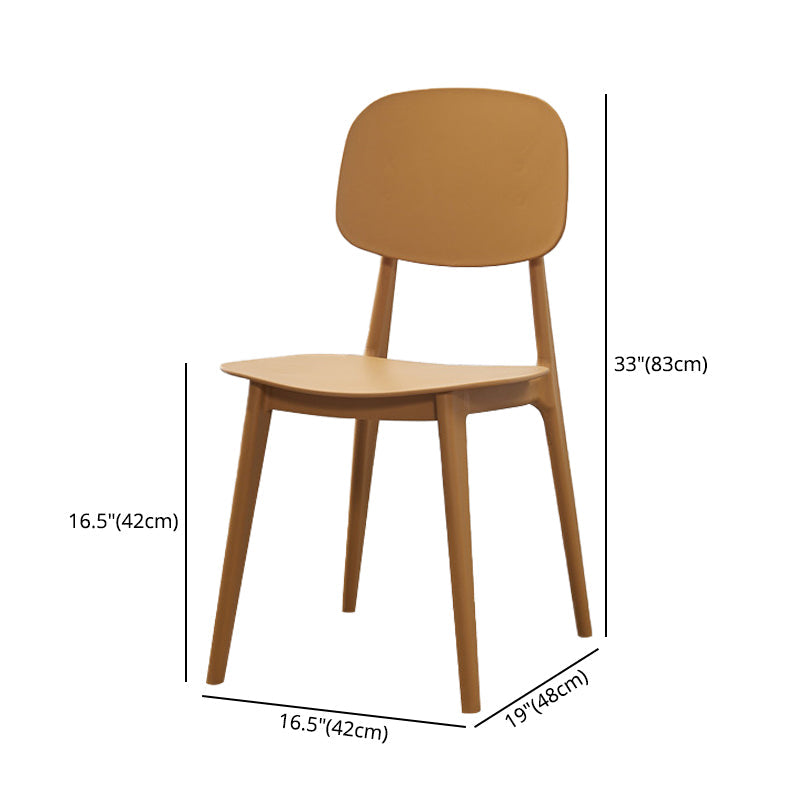 Plastic Dining Chairs Modern Kitchen Side Chair 16'' Wide Open Back Side Chair Clearhalo ' kitchen&dining_furn' 'Dining Chairs' 'Dining Tables & Seating' 'dining_chair' 'furn' 'furn_dining_chair' 'Furniture' 'furniture_dining_chair' 'Kitchen & Dining Furniture' 'kitchen' 3469079