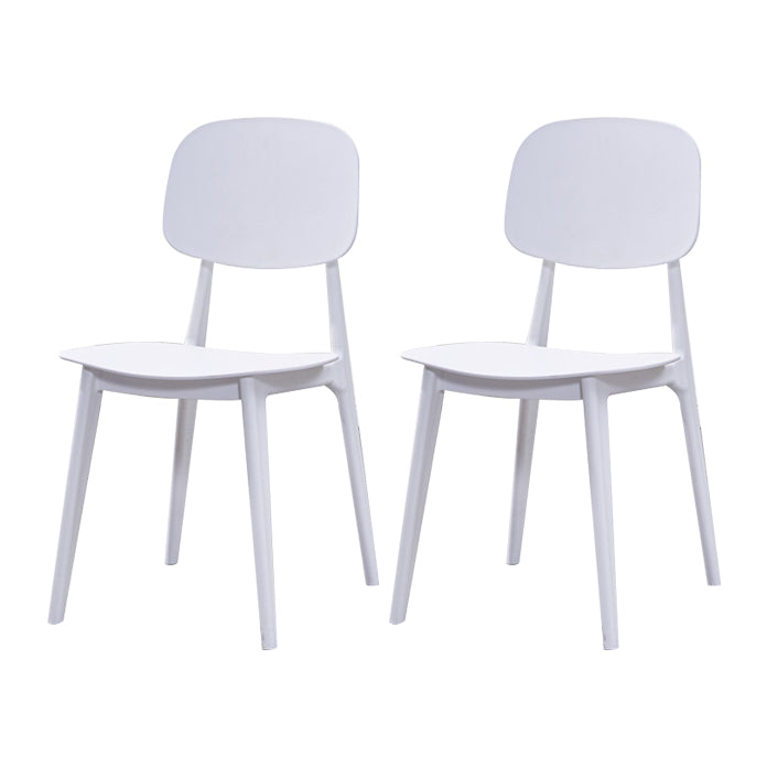 Plastic Dining Chairs Modern Kitchen Side Chair 16'' Wide Open Back Side Chair White 2 Piece Set Clearhalo ' kitchen&dining_furn' 'Dining Chairs' 'Dining Tables & Seating' 'dining_chair' 'furn' 'furn_dining_chair' 'Furniture' 'furniture_dining_chair' 'Kitchen & Dining Furniture' 'kitchen' 3469087