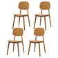 Plastic Dining Chairs Modern Kitchen Side Chair 16'' Wide Open Back Side Chair Yellow 4 Piece Set Clearhalo ' kitchen&dining_furn' 'Dining Chairs' 'Dining Tables & Seating' 'dining_chair' 'furn' 'furn_dining_chair' 'Furniture' 'furniture_dining_chair' 'Kitchen & Dining Furniture' 'kitchen' 3469094
