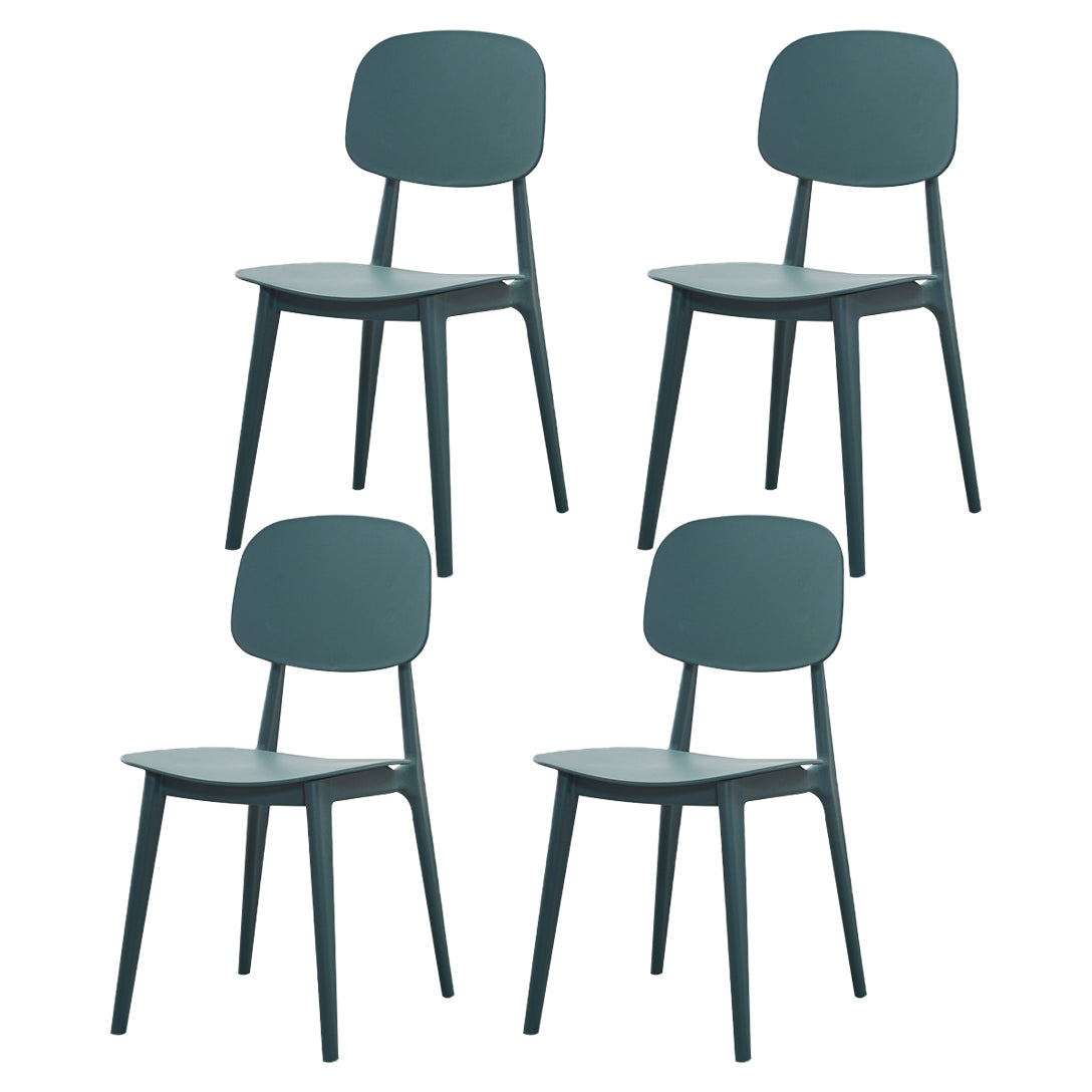 Plastic Dining Chairs Modern Kitchen Side Chair 16'' Wide Open Back Side Chair Green 4 Piece Set Clearhalo ' kitchen&dining_furn' 'Dining Chairs' 'Dining Tables & Seating' 'dining_chair' 'furn' 'furn_dining_chair' 'Furniture' 'furniture_dining_chair' 'Kitchen & Dining Furniture' 'kitchen' 3469100