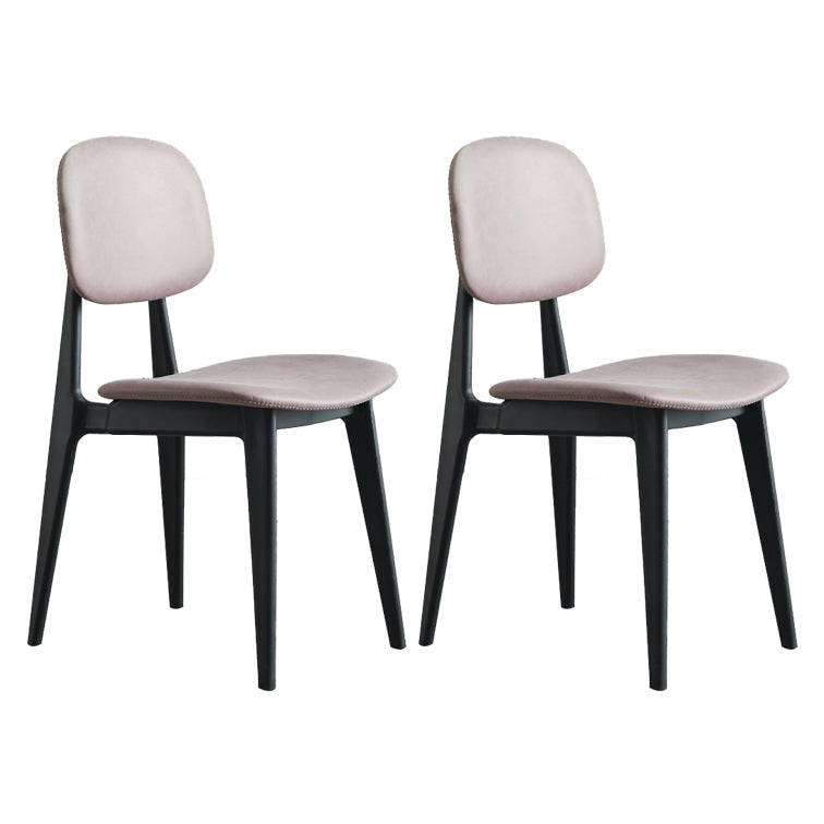 Plastic Dining Chairs Modern Kitchen Side Chair 16'' Wide Open Back Side Chair Purple 2 Piece Set Clearhalo ' kitchen&dining_furn' 'Dining Chairs' 'Dining Tables & Seating' 'dining_chair' 'furn' 'furn_dining_chair' 'Furniture' 'furniture_dining_chair' 'Kitchen & Dining Furniture' 'kitchen' 3469102