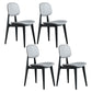 Plastic Dining Chairs Modern Kitchen Side Chair 16'' Wide Open Back Side Chair Khaki 4 Piece Set Clearhalo ' kitchen&dining_furn' 'Dining Chairs' 'Dining Tables & Seating' 'dining_chair' 'furn' 'furn_dining_chair' 'Furniture' 'furniture_dining_chair' 'Kitchen & Dining Furniture' 'kitchen' 3469106