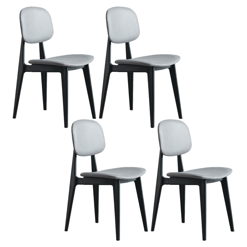 Plastic Dining Chairs Modern Kitchen Side Chair 16'' Wide Open Back Side Chair Khaki 4 Piece Set Clearhalo ' kitchen&dining_furn' 'Dining Chairs' 'Dining Tables & Seating' 'dining_chair' 'furn' 'furn_dining_chair' 'Furniture' 'furniture_dining_chair' 'Kitchen & Dining Furniture' 'kitchen' 3469106