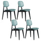 Plastic Dining Chairs Modern Kitchen Side Chair 16'' Wide Open Back Side Chair Dark Green 4 Piece Set Clearhalo ' kitchen&dining_furn' 'Dining Chairs' 'Dining Tables & Seating' 'dining_chair' 'furn' 'furn_dining_chair' 'Furniture' 'furniture_dining_chair' 'Kitchen & Dining Furniture' 'kitchen' 3469109