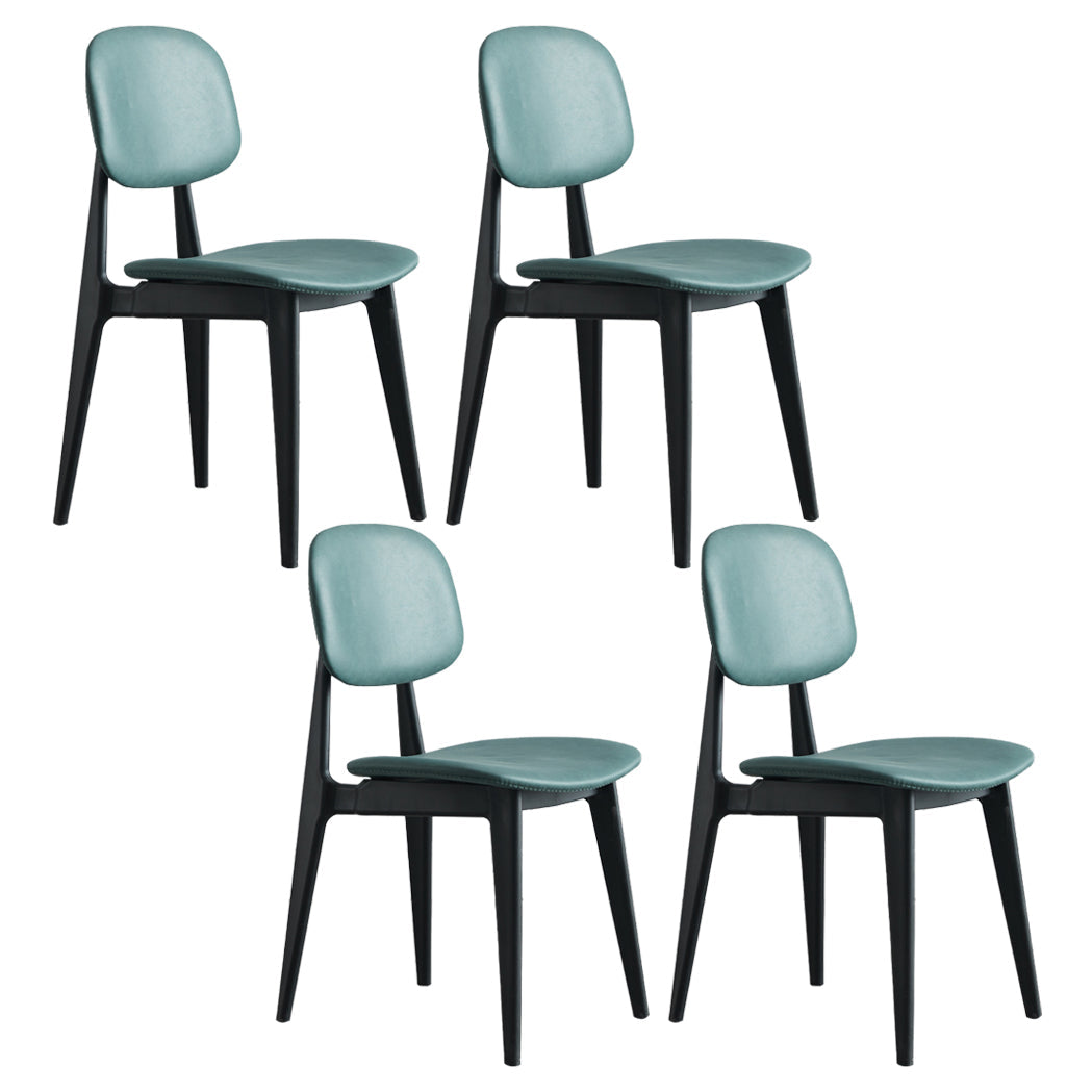 Plastic Dining Chairs Modern Kitchen Side Chair 16'' Wide Open Back Side Chair Dark Green 4 Piece Set Clearhalo ' kitchen&dining_furn' 'Dining Chairs' 'Dining Tables & Seating' 'dining_chair' 'furn' 'furn_dining_chair' 'Furniture' 'furniture_dining_chair' 'Kitchen & Dining Furniture' 'kitchen' 3469109