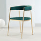 Metal Open Back Dining Side Chair Glam Style Dining Arm Chair for Home Green 1 Piece Brass Gold Clearhalo ' kitchen&dining_furn' 'Dining Chairs' 'Dining Tables & Seating' 'dining_chair' 'furn' 'furn_dining_chair' 'Furniture' 'furniture_dining_chair' 'Kitchen & Dining Furniture' 'kitchen' 3469153