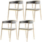 Metal Open Back Dining Side Chair Glam Style Dining Arm Chair for Home Grey 4 Piece Set Brass Gold Clearhalo ' kitchen&dining_furn' 'Dining Chairs' 'Dining Tables & Seating' 'dining_chair' 'furn' 'furn_dining_chair' 'Furniture' 'furniture_dining_chair' 'Kitchen & Dining Furniture' 'kitchen' 3469161