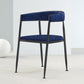 Metal Open Back Dining Side Chair Glam Style Dining Arm Chair for Home Blue 1 Piece Black Clearhalo ' kitchen&dining_furn' 'Dining Chairs' 'Dining Tables & Seating' 'dining_chair' 'furn' 'furn_dining_chair' 'Furniture' 'furniture_dining_chair' 'Kitchen & Dining Furniture' 'kitchen' 3469162