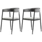 Metal Open Back Dining Side Chair Glam Style Dining Arm Chair for Home Grey 2 Piece Set Black Clearhalo ' kitchen&dining_furn' 'Dining Chairs' 'Dining Tables & Seating' 'dining_chair' 'furn' 'furn_dining_chair' 'Furniture' 'furniture_dining_chair' 'Kitchen & Dining Furniture' 'kitchen' 3469166