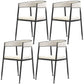 Metal Open Back Dining Side Chair Glam Style Dining Arm Chair for Home Off-White 4 Piece Set Black Clearhalo ' kitchen&dining_furn' 'Dining Chairs' 'Dining Tables & Seating' 'dining_chair' 'furn' 'furn_dining_chair' 'Furniture' 'furniture_dining_chair' 'Kitchen & Dining Furniture' 'kitchen' 3469170