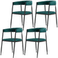 Metal Open Back Dining Side Chair Glam Style Dining Arm Chair for Home Green 4 Piece Set Black Clearhalo ' kitchen&dining_furn' 'Dining Chairs' 'Dining Tables & Seating' 'dining_chair' 'furn' 'furn_dining_chair' 'Furniture' 'furniture_dining_chair' 'Kitchen & Dining Furniture' 'kitchen' 3469173