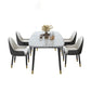 Modern Sintered Stone Table Set of 5/7 with Rectangle Table Dining Set with Leather Chairs Clearhalo 'Dining Room Sets' 'Dining Tables & Seating' 'dining_room_set' 'furn' 'furn_dining_room_set' 'Furniture' 'furniture_dining_room_set' 'Kitchen & Dining Furniture' 'kitchen&dining_furn' 'kitchen' 3473352