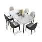 Modern Sintered Stone Table Set of 5/7 with Rectangle Table Dining Set with Leather Chairs Clearhalo 'Dining Room Sets' 'Dining Tables & Seating' 'dining_room_set' 'furn' 'furn_dining_room_set' 'Furniture' 'furniture_dining_room_set' 'Kitchen & Dining Furniture' 'kitchen&dining_furn' 'kitchen' 3473361