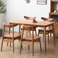 Contemporary Style Dining Table with Fixed Solid Wood Dining Table and Chairs for Home Use Clearhalo 'Dining Room Sets' 'Dining Tables & Seating' 'dining_room_set' 'furn' 'furn_dining_room_set' 'Furniture' 'furniture_dining_room_set' 'Kitchen & Dining Furniture' 'kitchen&dining_furn' 'kitchen' 3473379