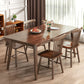 Minimalist Style Dining Table with Fixed Solid Wood Dining Table and Chairs for Home Use Clearhalo 'Dining Room Sets' 'Dining Tables & Seating' 'dining_room_set' 'furn' 'furn_dining_room_set' 'Furniture' 'furniture_dining_room_set' 'Kitchen & Dining Furniture' 'kitchen&dining_furn' 'kitchen' 3473413