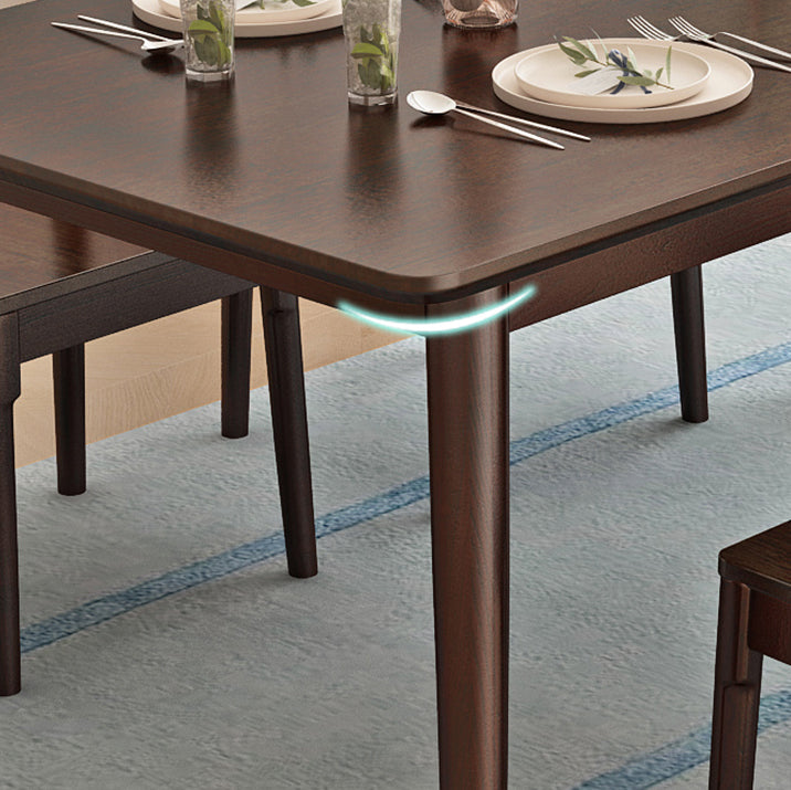 Minimalist Style Dining Table with Fixed Solid Wood Dining Table and Chairs for Home Use Clearhalo 'Dining Room Sets' 'Dining Tables & Seating' 'dining_room_set' 'furn' 'furn_dining_room_set' 'Furniture' 'furniture_dining_room_set' 'Kitchen & Dining Furniture' 'kitchen&dining_furn' 'kitchen' 3473423