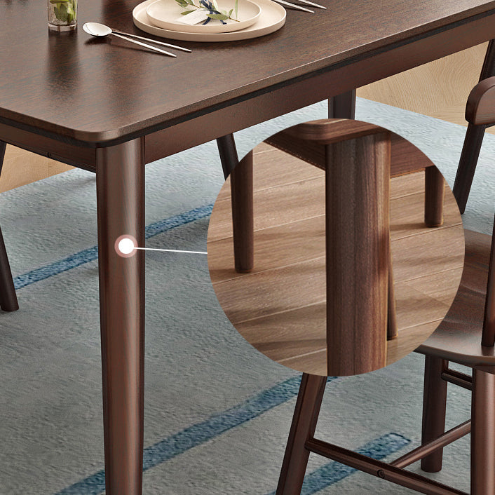 Minimalist Style Dining Table with Fixed Solid Wood Dining Table and Chairs for Home Use Clearhalo 'Dining Room Sets' 'Dining Tables & Seating' 'dining_room_set' 'furn' 'furn_dining_room_set' 'Furniture' 'furniture_dining_room_set' 'Kitchen & Dining Furniture' 'kitchen&dining_furn' 'kitchen' 3473424