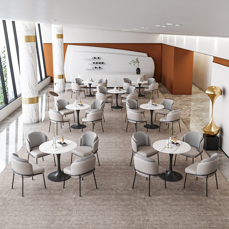 Modern Sintered Stone Dinette Set with Round Shape Table Dining Room Furniture for Dining Room Clearhalo 'Dining Room Sets' 'Dining Tables & Seating' 'dining_room_set' 'furn' 'furn_dining_room_set' 'Furniture' 'furniture_dining_room_set' 'Kitchen & Dining Furniture' 'kitchen&dining_furn' 'kitchen' 3473448