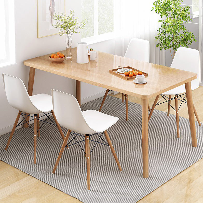 Standard Height Wooden Top Dining Set with 4 Light Brown Wood Legs for Dining Furniture Natural 47.2"L x 23.6"W x 28.7"H 5 Piece Set Clearhalo 'Dining Room Sets' 'Dining Tables & Seating' 'dining_room_set' 'Furniture' 'furniture_dining_room_set' 'Kitchen & Dining Furniture' 'kitchen&dining_furn' 'kitchen' 3473459