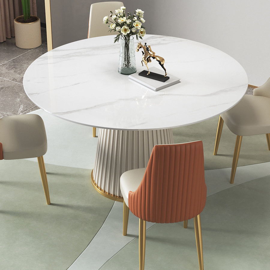 Nordic Sintered Stone Dining Room Set with Round Leg Dining Furniture for Home Use Clearhalo 'Dining Room Sets' 'Dining Tables & Seating' 'dining_room_set' 'furn' 'furn_dining_room_set' 'Furniture' 'furniture_dining_room_set' 'Kitchen & Dining Furniture' 'kitchen&dining_furn' 'kitchen' 3473508