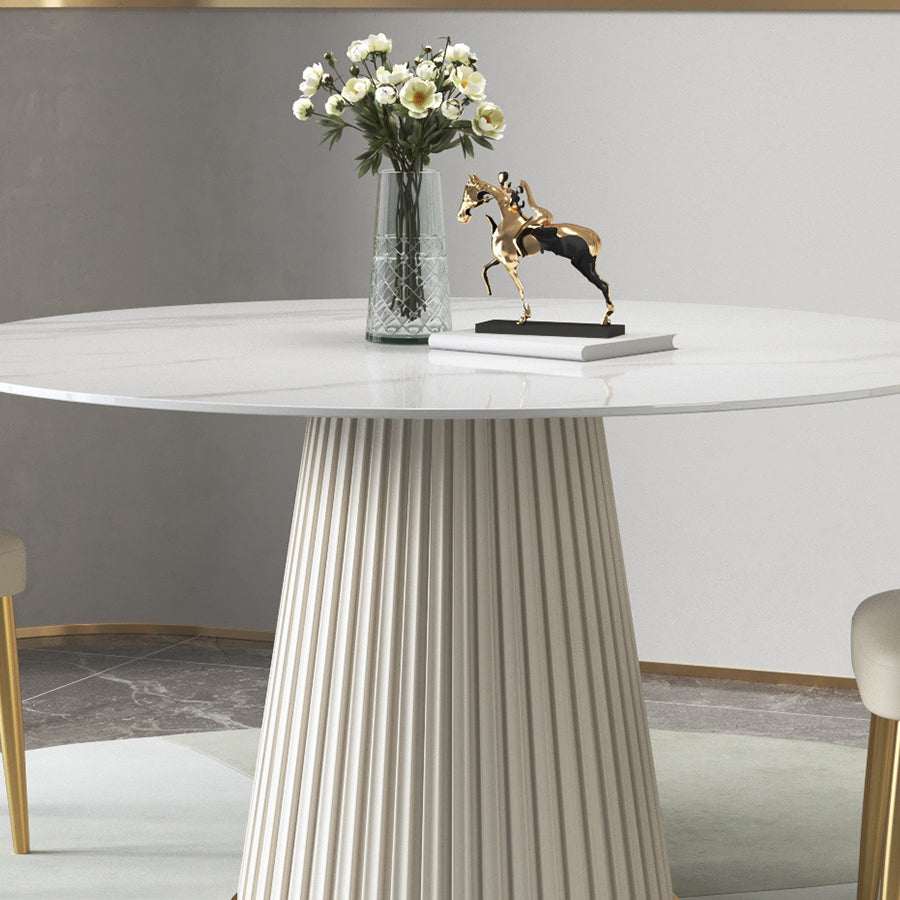 Nordic Sintered Stone Dining Room Set with Round Leg Dining Furniture for Home Use Clearhalo 'Dining Room Sets' 'Dining Tables & Seating' 'dining_room_set' 'furn' 'furn_dining_room_set' 'Furniture' 'furniture_dining_room_set' 'Kitchen & Dining Furniture' 'kitchen&dining_furn' 'kitchen' 3473510