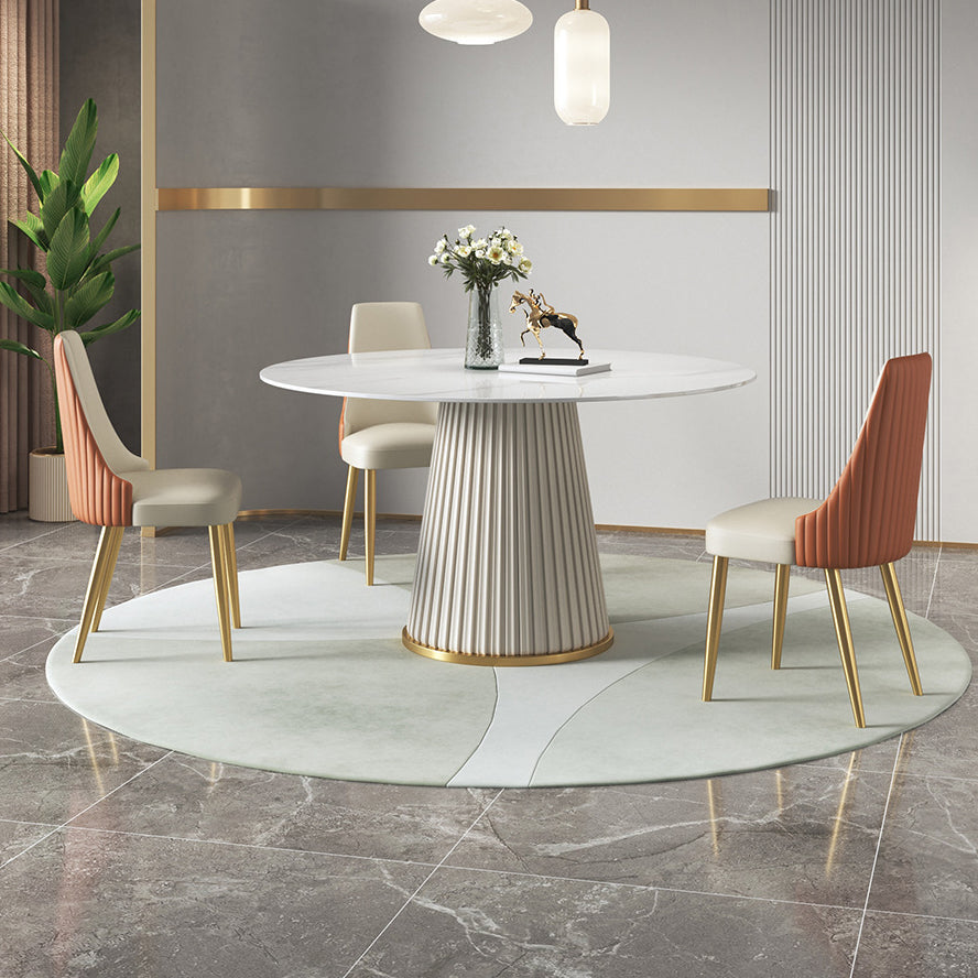 Nordic Sintered Stone Dining Room Set with Round Leg Dining Furniture for Home Use Clearhalo 'Dining Room Sets' 'Dining Tables & Seating' 'dining_room_set' 'furn' 'furn_dining_room_set' 'Furniture' 'furniture_dining_room_set' 'Kitchen & Dining Furniture' 'kitchen&dining_furn' 'kitchen' 3473519