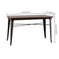 Industrial Style Solid Wood Dining Set with Brown Rectangle Table and 4 Black Legs Base Clearhalo 'Dining Room Sets' 'Dining Tables & Seating' 'dining_room_set' 'furn' 'furn_dining_room_set' 'Furniture' 'furniture_dining_room_set' 'Kitchen & Dining Furniture' 'kitchen&dining_furn' 'kitchen' 3473541