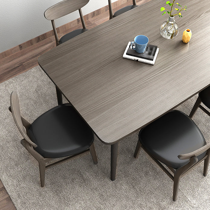 Traditional Style Solid Wood Dining Set with Fixed Table and 4 Legs Base Clearhalo 'Dining Room Sets' 'Dining Tables & Seating' 'dining_room_set' 'furn' 'furn_dining_room_set' 'Furniture' 'furniture_dining_room_set' 'Kitchen & Dining Furniture' 'kitchen&dining_furn' 'kitchen' 3473572