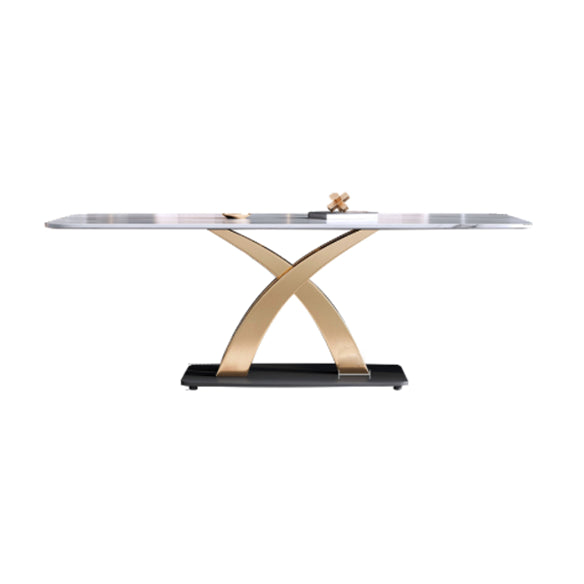 Minimalist Dining Room Set Rectangular Sintered Stone Dining Table with Metal Base Clearhalo 'Dining Room Sets' 'Dining Tables & Seating' 'dining_room_set' 'furn' 'furn_dining_room_set' 'Furniture' 'furniture_dining_room_set' 'Kitchen & Dining Furniture' 'kitchen&dining_furn' 'kitchen' 3473584