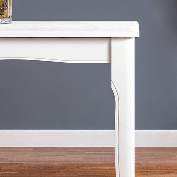 Victorian Style Marble Dining Set with White Fixed Table and 4 Legs Base Clearhalo 'Dining Room Sets' 'Dining Tables & Seating' 'dining_room_set' 'furn' 'furn_dining_room_set' 'Furniture' 'furniture_dining_room_set' 'Kitchen & Dining Furniture' 'kitchen&dining_furn' 'kitchen' 3473613