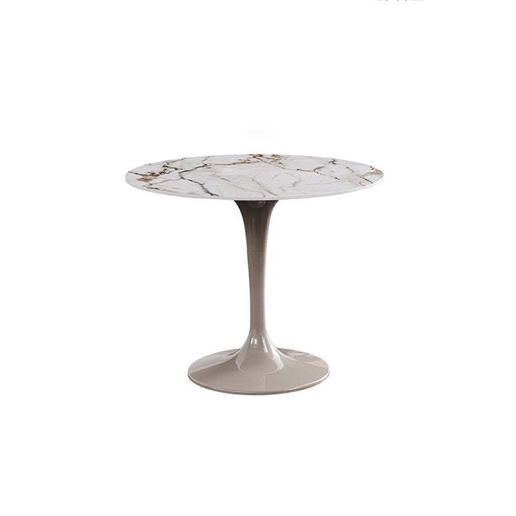 Sintered Stone Modern DiningRoomTableSet with Round Table and Pedestal Base Dinette Set Clearhalo 'Dining Room Sets' 'Dining Tables & Seating' 'dining_room_set' 'furn' 'furn_dining_room_set' 'Furniture' 'furniture_dining_room_set' 'Kitchen & Dining Furniture' 'kitchen&dining_furn' 'kitchen' 3473641