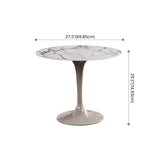 Sintered Stone Modern DiningRoomTableSet with Round Table and Pedestal Base Dinette Set Clearhalo 'Dining Room Sets' 'Dining Tables & Seating' 'dining_room_set' 'furn' 'furn_dining_room_set' 'Furniture' 'furniture_dining_room_set' 'Kitchen & Dining Furniture' 'kitchen&dining_furn' 'kitchen' 3473647