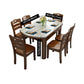 Modern Marble Rectangle Shape Dining Furniture 4 Wood Legs Table Formal for Dining Room Furniture Clearhalo 'Dining Room Sets' 'Dining Tables & Seating' 'dining_room_set' 'furn' 'furn_dining_room_set' 'Furniture' 'furniture_dining_room_set' 'Kitchen & Dining Furniture' 'kitchen&dining_furn' 'kitchen' 3473685