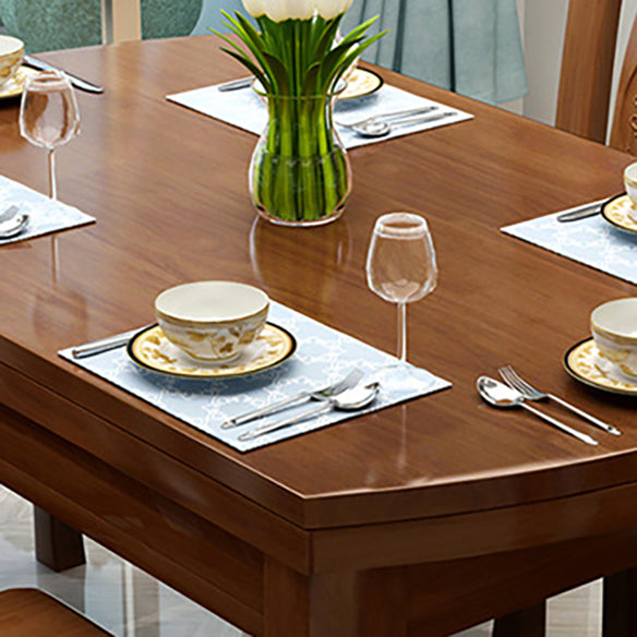 Traditional Wooden Dining Set Standard Height with Rectangle Top Dining Room Set Clearhalo 'Dining Room Sets' 'Dining Tables & Seating' 'dining_room_set' 'furn' 'furn_dining_room_set' 'Furniture' 'furniture_dining_room_set' 'Kitchen & Dining Furniture' 'kitchen&dining_furn' 'kitchen' 3473705