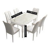 Traditional Solid Wood Top Dining Set with 4 White Solid Wood Legs for Dining Furniture Clearhalo 'Dining Room Sets' 'Dining Tables & Seating' 'dining_room_set' 'furn' 'furn_dining_room_set' 'Furniture' 'furniture_dining_room_set' 'Kitchen & Dining Furniture' 'kitchen&dining_furn' 'kitchen' 3473749