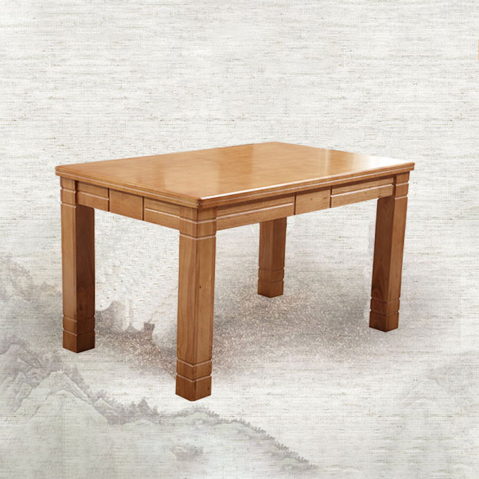 Traditional Wooden Dining Room Set with Rectangle Top and 4 Legs Base Dining Furniture Clearhalo 'Dining Room Sets' 'Dining Tables & Seating' 'dining_room_set' 'furn' 'furn_dining_room_set' 'Furniture' 'furniture_dining_room_set' 'Kitchen & Dining Furniture' 'kitchen&dining_furn' 'kitchen' 3473792