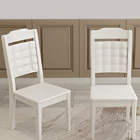 Contemporary Style Marble Dining Set with White Fixed Table and 4 Legs Base for Home Use Clearhalo 'Dining Room Sets' 'Dining Tables & Seating' 'dining_room_set' 'furn' 'furn_dining_room_set' 'Furniture' 'furniture_dining_room_set' 'Kitchen & Dining Furniture' 'kitchen&dining_furn' 'kitchen' 3473811