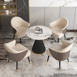 Scandinavian Kitchen Dining Room Set with Sintered Stone Top and Black Base Dining Furniture Clearhalo 'Dining Room Sets' 'Dining Tables & Seating' 'dining_room_set' 'furn' 'furn_dining_room_set' 'Furniture' 'furniture_dining_room_set' 'Kitchen & Dining Furniture' 'kitchen&dining_furn' 'kitchen' 3473819